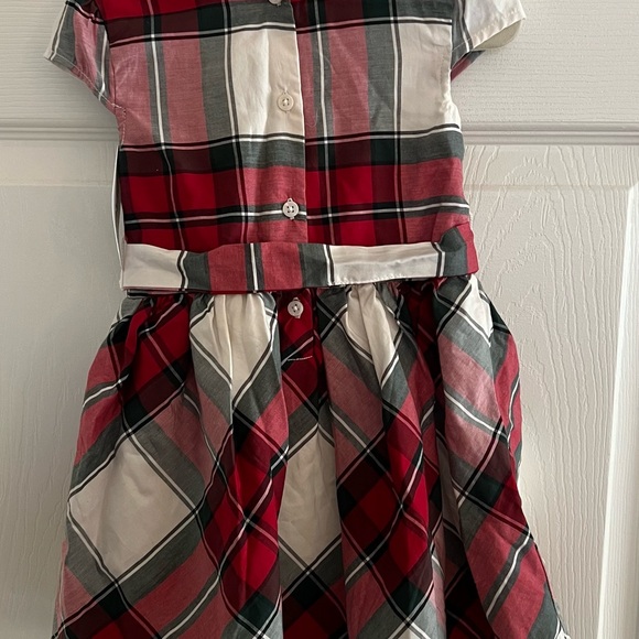 Carter's Red Plaid Toddler Sateen Dress - Picture 4 of 4